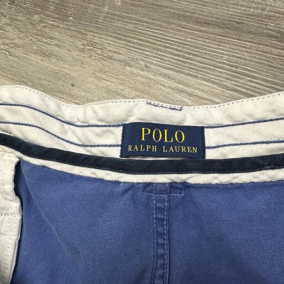 Polo Ralph Lauren Blue‎ Mens 50B Utility Pockets Outdoor Hiking Cargo Shorts EUC - Picture 3 of 10
